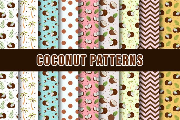 Coconut Digital Papers Patterns