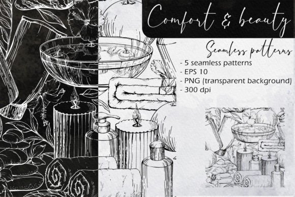 Comfort and Beauty Seamless Patterns