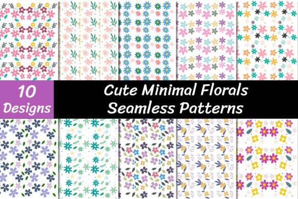Cute Minimal Floral Seamless Patterns: A Versatile Design Resource for Creatives