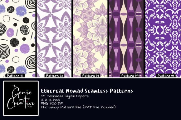 Ethereal Nomad Seamless Patterns Set