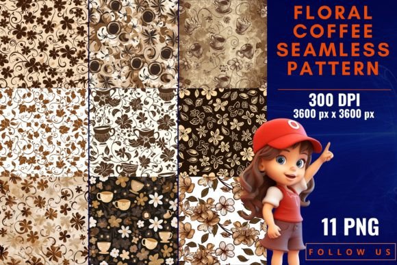 Floral Coffee Seamless Patterns: A Perfect Blend of Beauty and Creativity