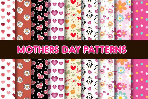 Mothers Day Digital Papers Patterns
