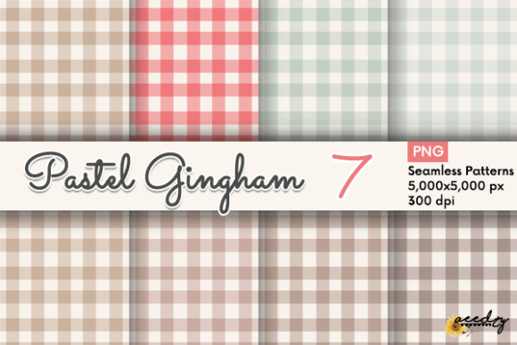 Pastel Gingham Patterns Set: A Versatile Design Resource for Modern Creatives