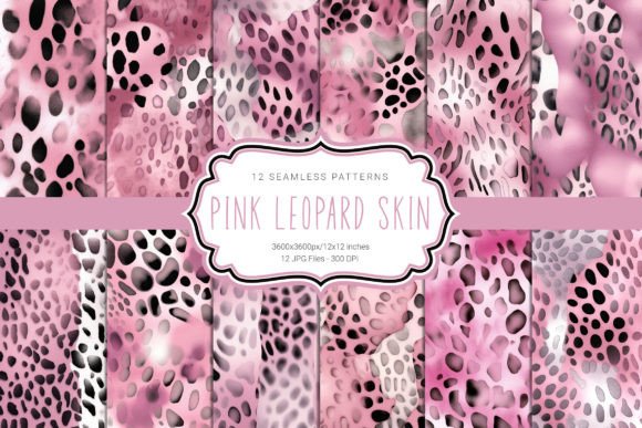 Pink and Silver Seamless Patterns