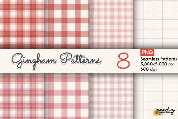Pink Pastel Gingham Patterns: A Versatile Design for Creative Projects