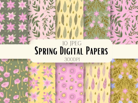 Spring Seamless Patterns Digital Paper: A Versatile Tool for Creative Projects