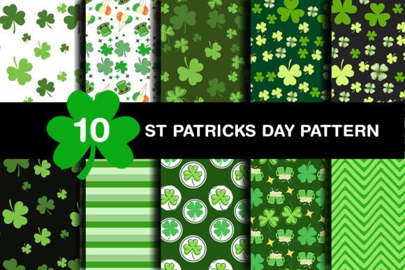 St Patrick's Digital Paper Patterns