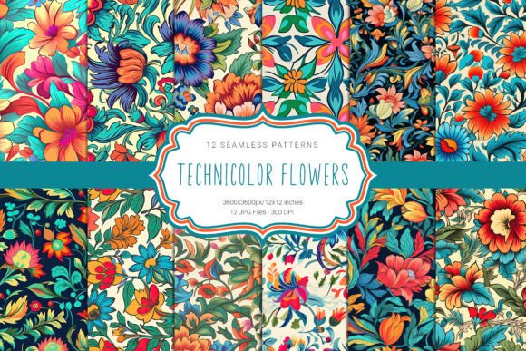 Technicolor Flowers Seamless Patterns: Elevating Design with Strategic Creativity