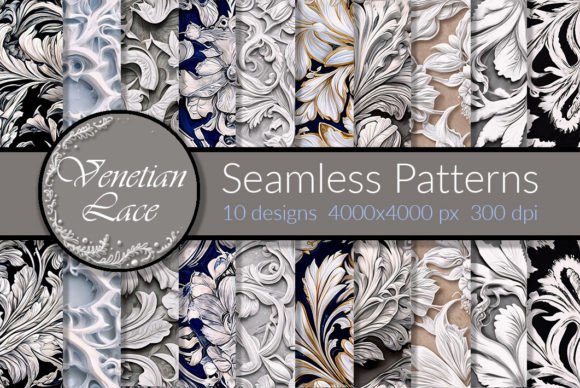 Venetian Lace Seamless Patterns: A Versatile Design Asset for Creative Projects